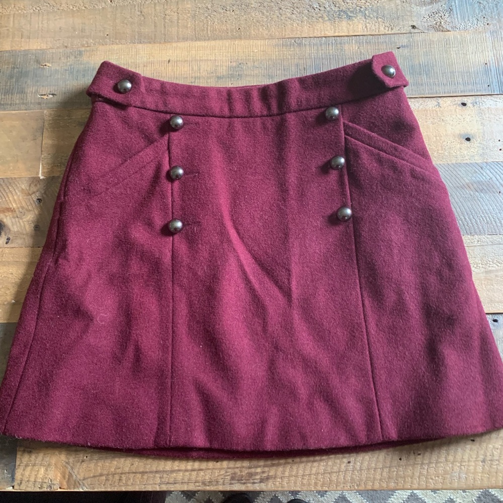 Top Shop Dark Cranberry mini skirt